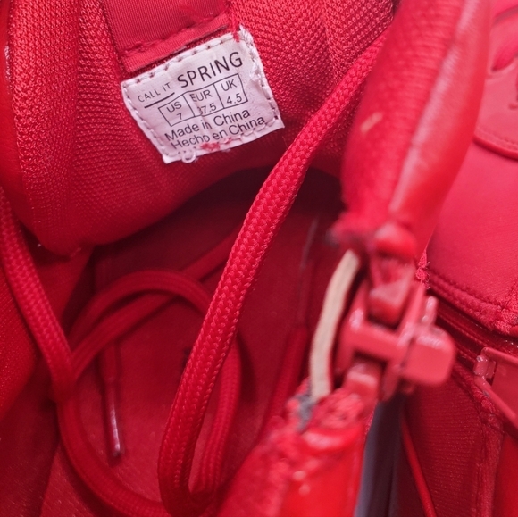 Womens Call it Spring red high top Sneakers size 7 - Picture 12 of 16